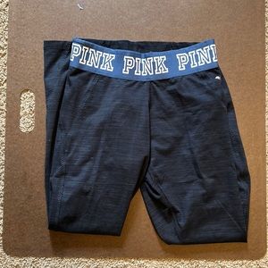 PINK leggings with blue band